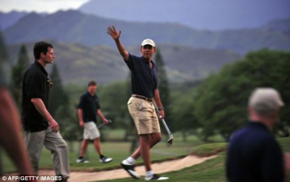 Obama Golfing